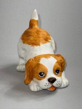 Vintage Homco Basset Hound Dog Puppy Figurine Anthropomorphic Gift Puppies Play